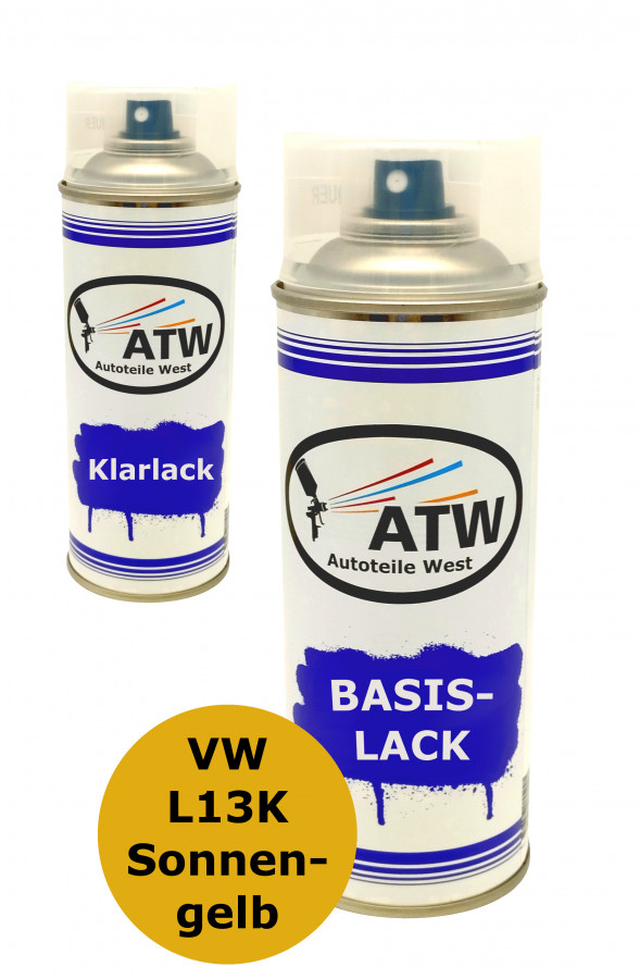 Autolack für VW L13K Sonnengelb +400ml Klarlack Set